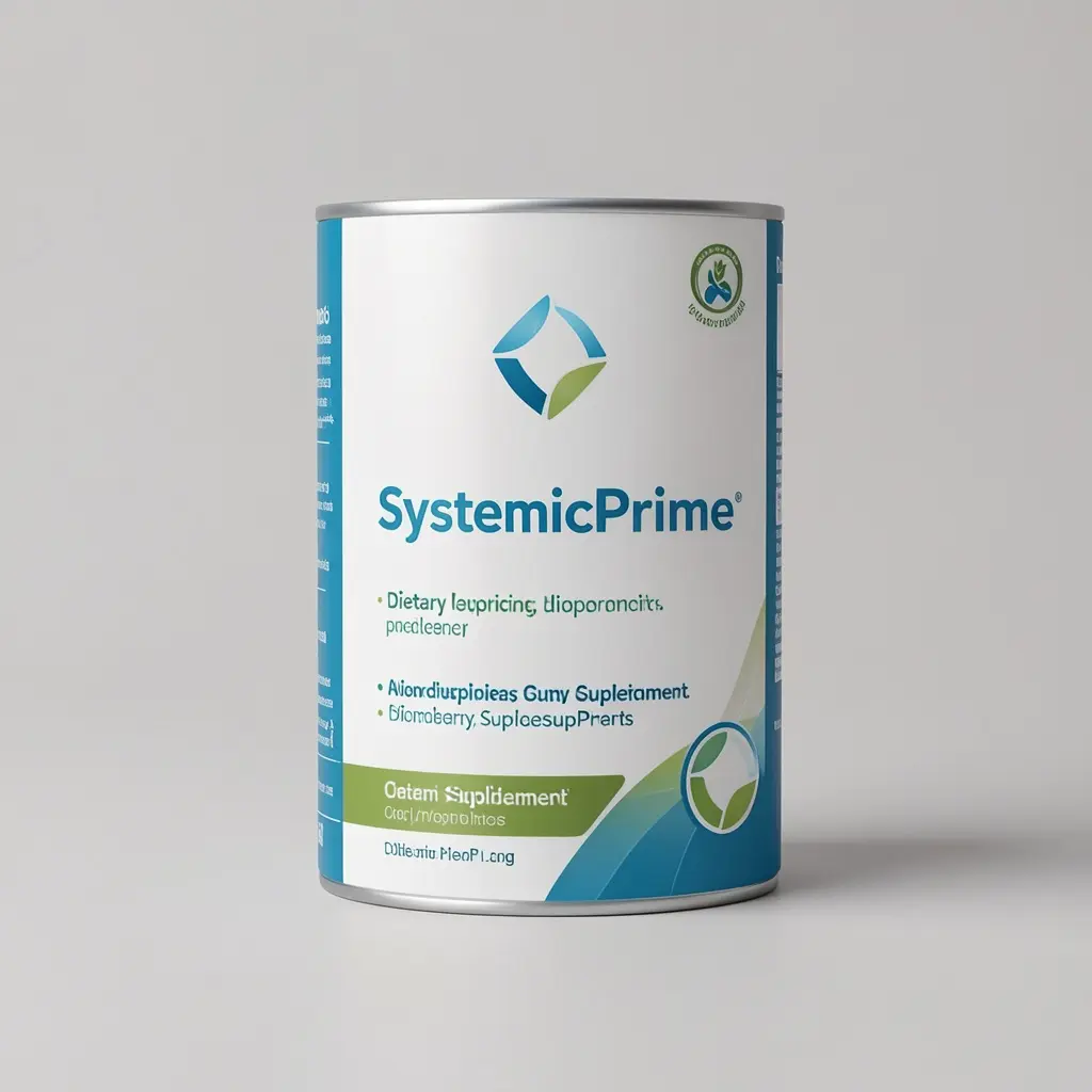 SystemicPrime dietary supplement packaging displayed on a neutral background